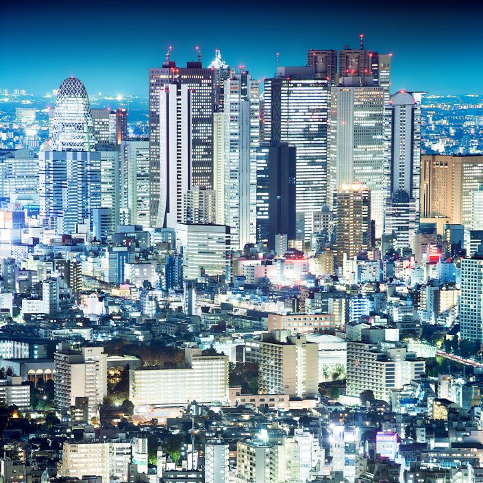 View over Tokyo density