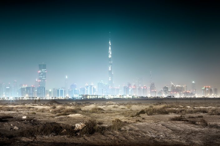 Dubai Skyline in the desert