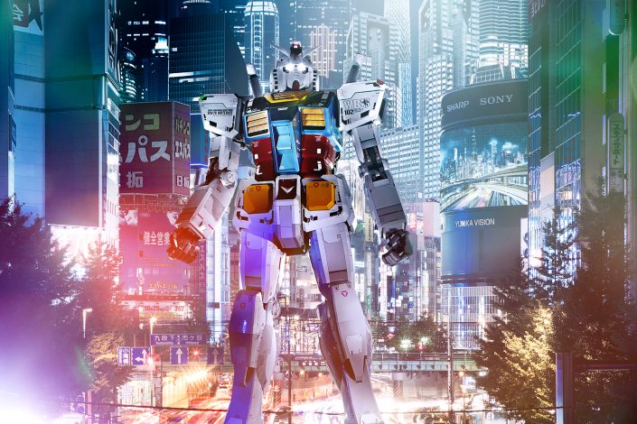 Gundarm in science fiction future Tokyo