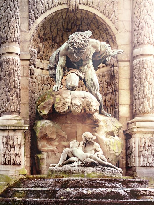 La Fontaine de Medicis statue in parise